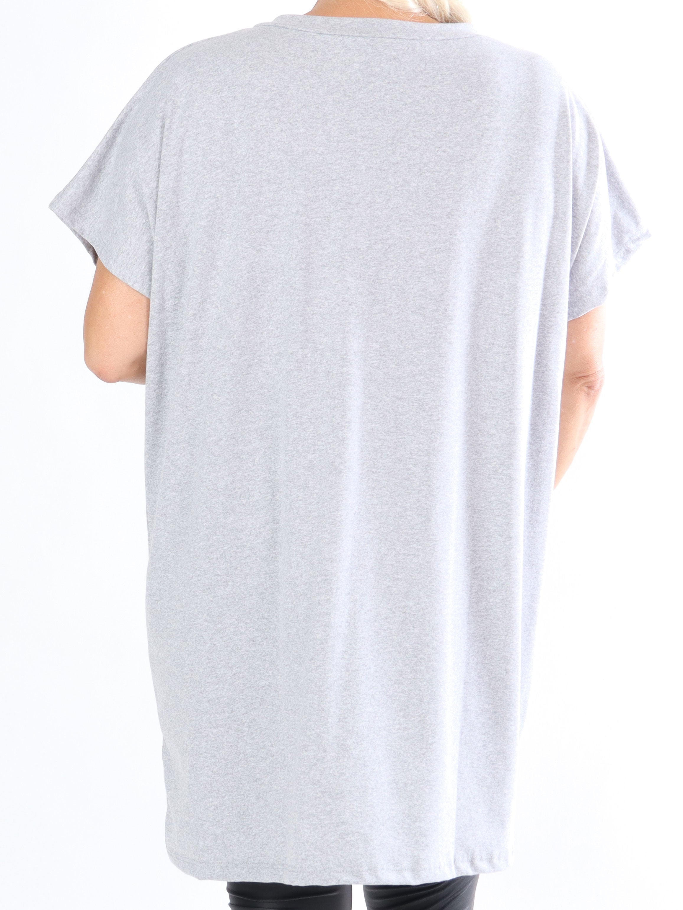 Julia - T-shirt klänning med text framtill